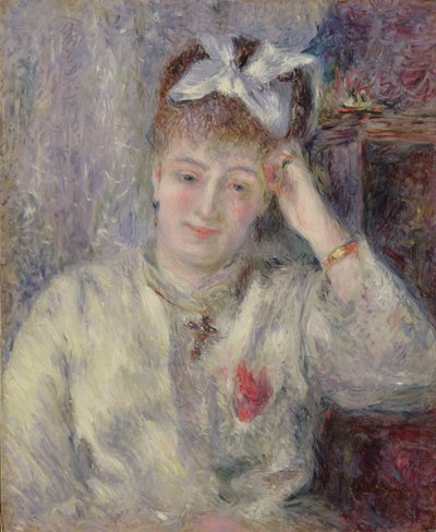 Madame Murer appoggiata al pianoforte, c.1878 da Pierre Auguste Renoir